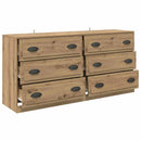 vidaXL Oldalszekrények 2 pcs Artisan tölgy 70 x 35,5 x 67,5 cm Faanyag