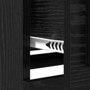 vidaXL Oldalszekrények 2 pcs Fekete tölgy 70 x 35,5 x 67,5 cm Faanyag