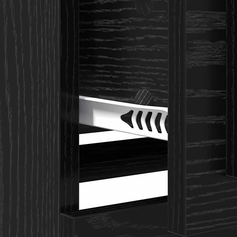 vidaXL Oldalszekrények 2 pcs Fekete tölgy 70 x 35,5 x 67,5 cm Faanyag