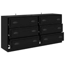 vidaXL Oldalszekrények 2 pcs Fekete tölgy 70 x 35,5 x 67,5 cm Faanyag