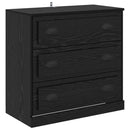 vidaXL Oldalszekrények 2 pcs Fekete tölgy 70 x 35,5 x 67,5 cm Faanyag
