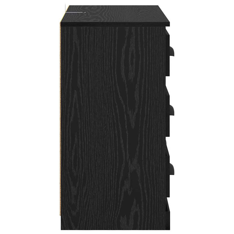 vidaXL Oldalszekrények 2 pcs Fekete tölgy 70 x 35,5 x 67,5 cm Faanyag