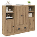 vidaXL Magasfiú 3 pcs Artisan tölgy 132 x 35,5 x 103,5 cm Faanyag