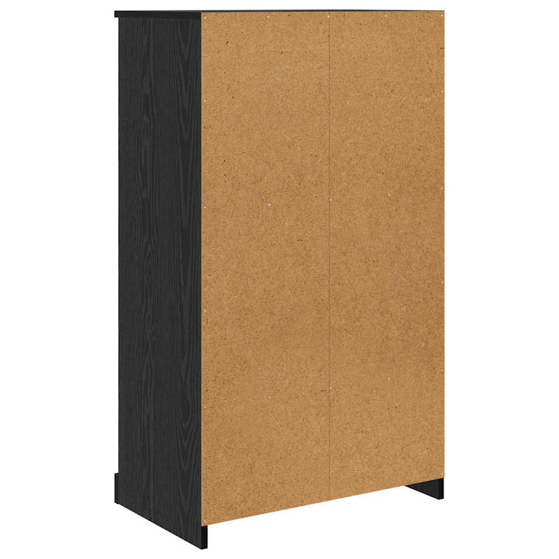 vidaXL Magasfiú fiókkal 3 pcs Fekete tölgy Faanyag