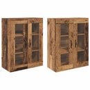 vidaXL Fali Szekrények 2 pcs Öreg fa 69,5 x 34 x 90 cm Faanyag