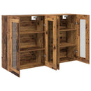 vidaXL Fali Szekrények 2 pcs Öreg fa 69,5 x 34 x 90 cm Faanyag