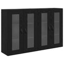 vidaXL Fali Szekrények 2 pcs Fekete tölgy 69,5 x 34 x 90 cm Faanyag