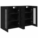 vidaXL Fali Szekrények 2 pcs Fekete tölgy 69,5 x 34 x 90 cm Faanyag