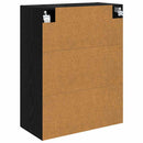 vidaXL Fali Szekrények 2 pcs Fekete tölgy 69,5 x 34 x 90 cm Faanyag