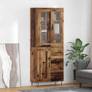 vidaXL Magasfiú fiókkal Öreg fa 69,5 x 34 x 90 cm Faanyag