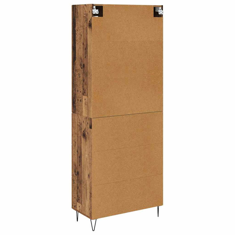 vidaXL Magasfiú fiókkal Öreg fa 69,5 x 34 x 180 cm Faanyag