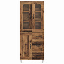 vidaXL Magasfiú fiókkal Öreg fa 69,5 x 34 x 90 cm Faanyag