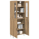 vidaXL Magasfiú Artisan tölgy 69,5 x 34 x 180 cm Faanyag