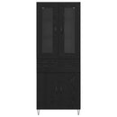 vidaXL Magasfiú fiókkal Fekete tölgy 69,5 x 34 x 180 cm Faanyag