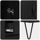 vidaXL Magasfiú fiókkal Fekete tölgy 69,5 x 34 x 180 cm Faanyag