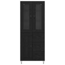 vidaXL Magasfiú fiókkal Fekete tölgy 69,5 x 34 x 90 cm Faanyag