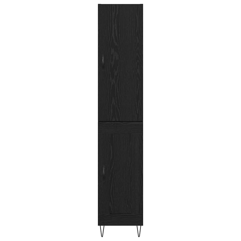 vidaXL Magasfiú Fekete tölgy 69,5 x 34 x 180 cm Faanyag