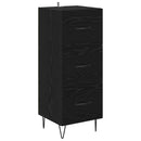 vidaXL Magasfiú fiókkal Fekete tölgy 34,5 x 34 x 90 cm Faanyag