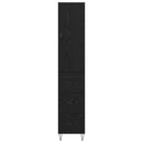 vidaXL Magasfiú fiókkal Fekete tölgy 69,5 x 34 x 180 cm Faanyag