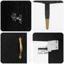 vidaXL Magasfiú Fekete tölgy 69,5 x 34 x 180 cm Faanyag