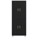 vidaXL Magasfiú Fekete tölgy 69,5 x 34 x 180 cm Faanyag