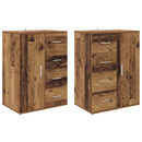 vidaXL Oldalszekrények Corona 2 pcs Öreg fa 59 x 39 x 80 cm Faanyag