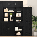 vidaXL Magasfiú fiókkal Fekete tölgy 50 x 42,5 x 225 cm Faanyag