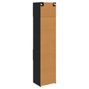 vidaXL Magasfiú fiókkal Fekete tölgy 50 x 42,5 x 225 cm Faanyag