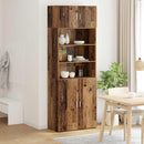 vidaXL Tárolószekrény Öreg fa 80 x 42,5 x 225 cm Faanyag