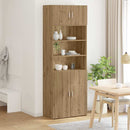 vidaXL Tárolószekrény Artisan tölgy 80 x 42,5 x 225 cm Faanyag