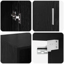 vidaXL Tárolószekrény Fekete tölgy 80 x 42,5 x 225 cm Faanyag