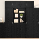 vidaXL Tárolószekrény Fekete tölgy 80 x 42,5 x 225 cm Faanyag