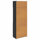 vidaXL Tárolószekrény Fekete tölgy 80 x 42,5 x 225 cm Faanyag