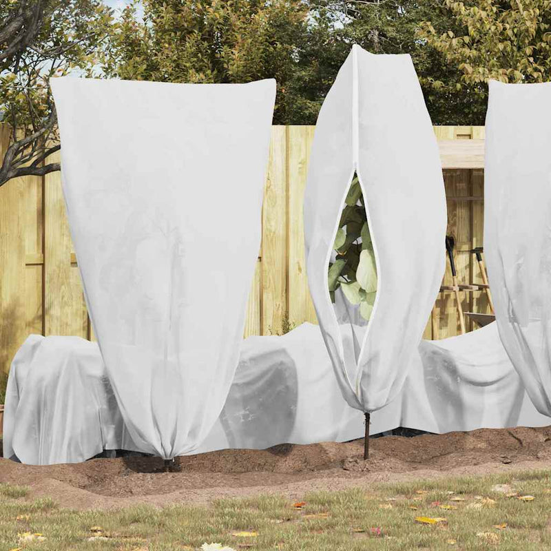 vidaXL Fagy Elleni Növény Gyapjú Fedők 5 pcs Fehér 1,55 x 1,55 m