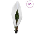 vidaXL Fagy Elleni Növény Gyapjú Fedők 5 pcs Fehér 1,55 x 1,55 m