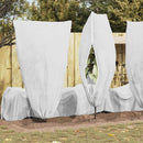 vidaXL Fagy Elleni Növény Gyapjú Fedők 5 pcs Fehér 1,8 x 1,2 m