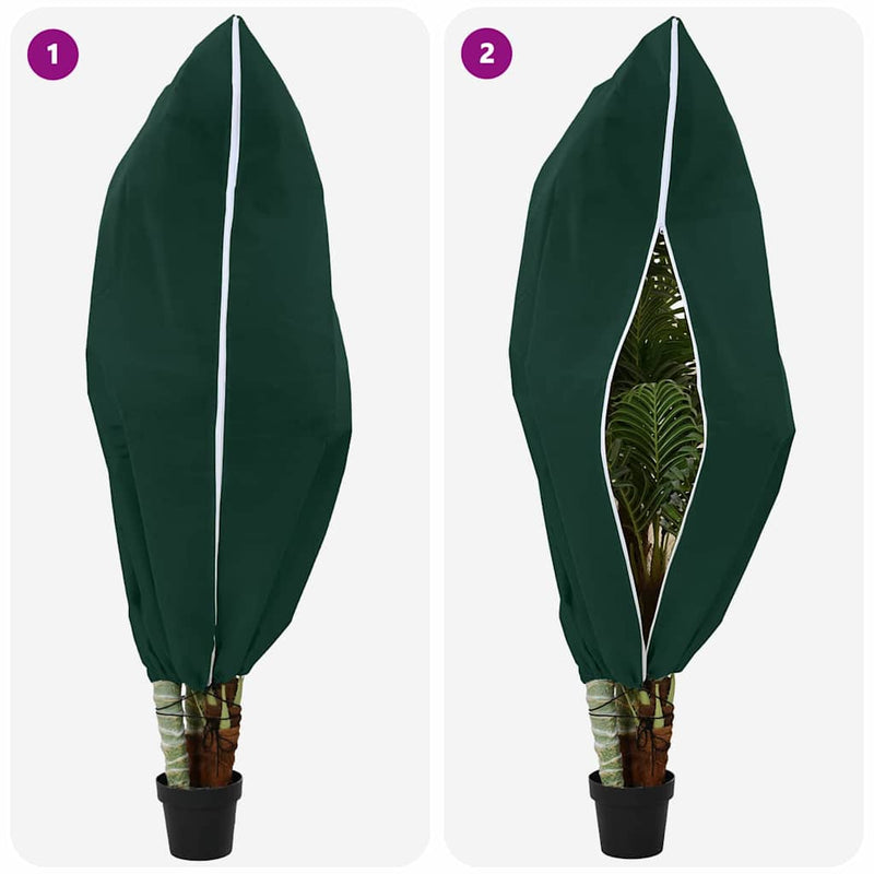 vidaXL Fagy Elleni Növény Gyapjú Fedők 5 pcs Zöld 1,55 x 1 m