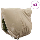 vidaXL Fagy Elleni Növény Gyapjú Fedők 3 pcs Bézs 2,5 x 3,14 m