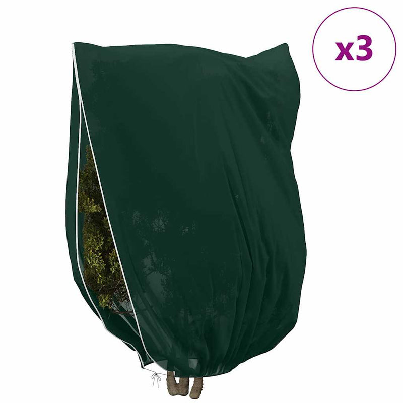 vidaXL Fagy Elleni Növény Gyapjú Fedők 3 pcs Zöld 2,4 x 2 m