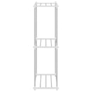 vidaXL Tubuláris polc tárolóval Fehér 42,5 x 27 x 91,5 cm Alumínium