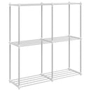 vidaXL Tubuláris polc tárolóval Fehér 86 x 27 x 90 cm Alumínium