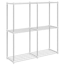 vidaXL Tubuláris polc tárolóval Fehér 86 x 27 x 90 cm Alumínium
