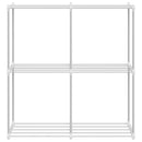 vidaXL Tubuláris polc tárolóval Fehér 86 x 27 x 90 cm Alumínium