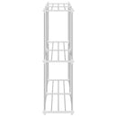 vidaXL Tubuláris polc tárolóval Fehér 86 x 27 x 90 cm Alumínium