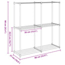 vidaXL Tubuláris polc tárolóval Fehér 86 x 27 x 90 cm Alumínium