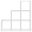 vidaXL Tubuláris polc tárolóval Fehér 129 x 27 x 132 cm Alumínium