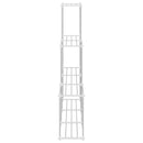 vidaXL Tubuláris polc tárolóval Fehér 129 x 27 x 132 cm Alumínium