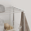 vidaXL Mosógép polc polcokkal Fehér 63 x 27 x 136 cm Alumínium