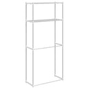 vidaXL Mosógép polc polcokkal Fehér 63 x 27 x 136 cm Alumínium