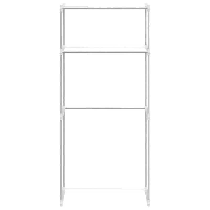 vidaXL Mosógép polc polcokkal Fehér 63 x 27 x 136 cm Alumínium